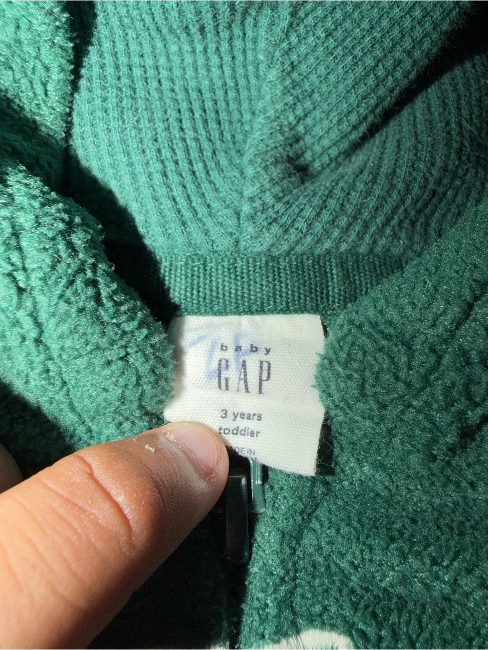 GAP Forest Green Kids Hooded Fleece Zip-Up